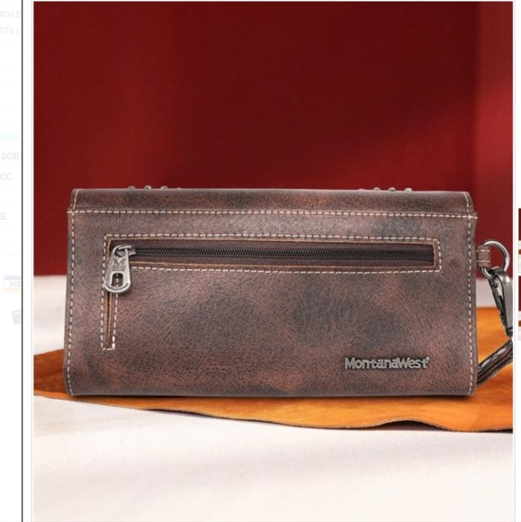 ✨️Sale✨️Montana West Boot Scroll Wallet- Coffee (New/Unused still in package) - Picture 3 of 3